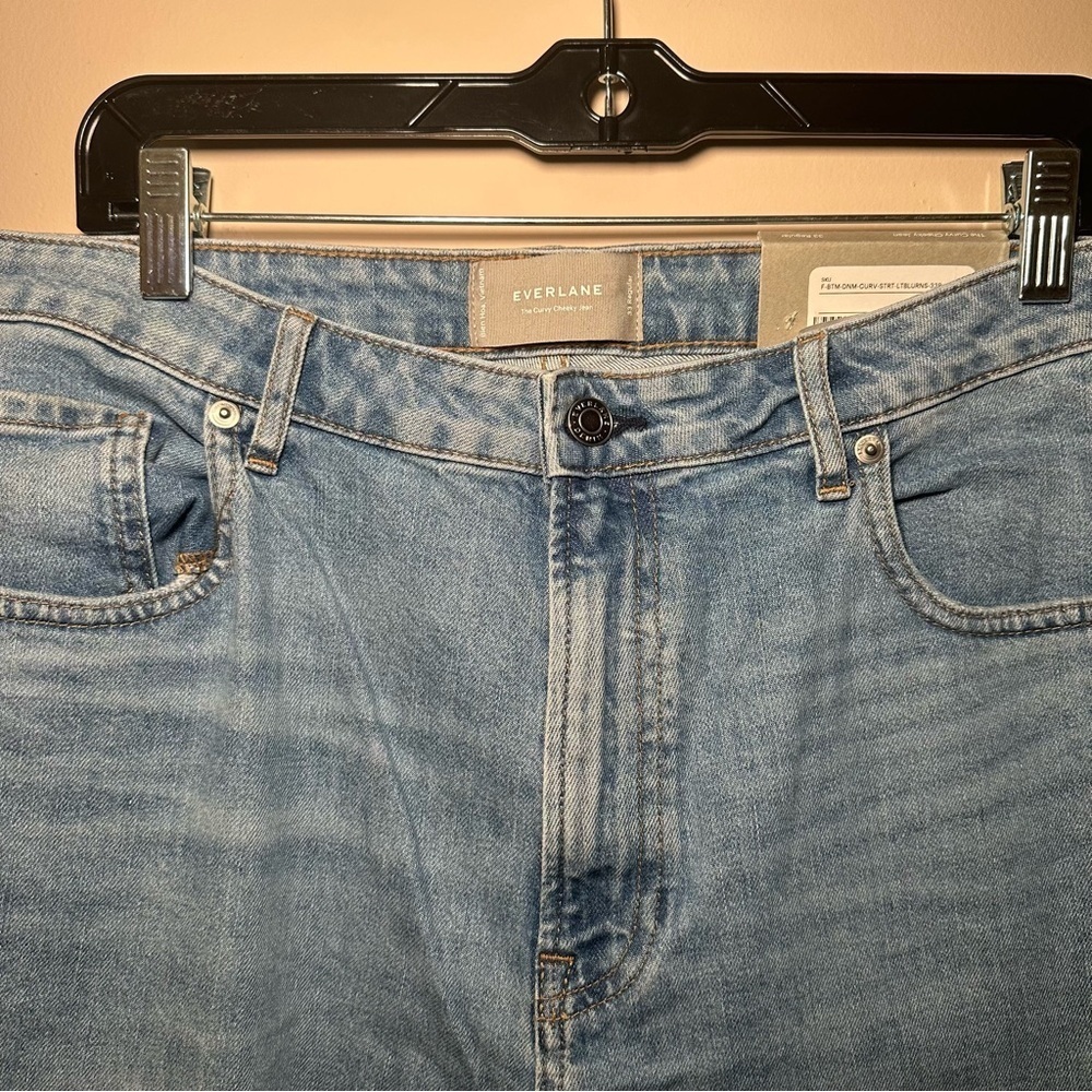 Everlane The Curvy Cheeky Jean High Rise Blue Denim Size 33R - Picture 3 of 11